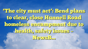 Read more about the article ‘The city must act’: Bend plans to clear, close Hunnell Road homeless encampment due to health, safety issues – NewsB…
