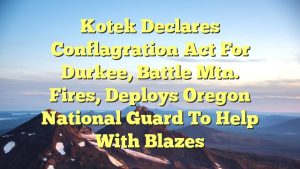 Kotek declares Conflagration Act for Durkee, Battle Mtn. fires, deploys Oregon National Guard to help with blazes