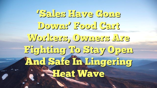 ‘Sales have gone down:’ Food cart workers, owners are fighting to stay open and safe in lingering heat wave