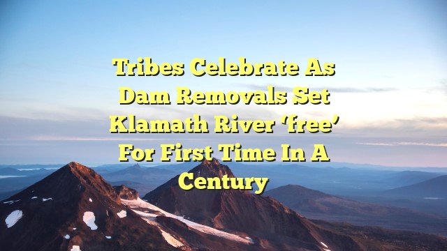 Tribes celebrate as dam removals set Klamath river ‘free’ for first time in a century