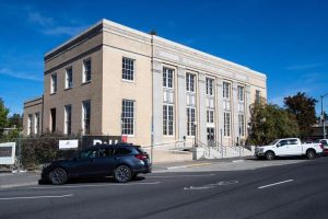 Old post office building in downtown Bend under renovation