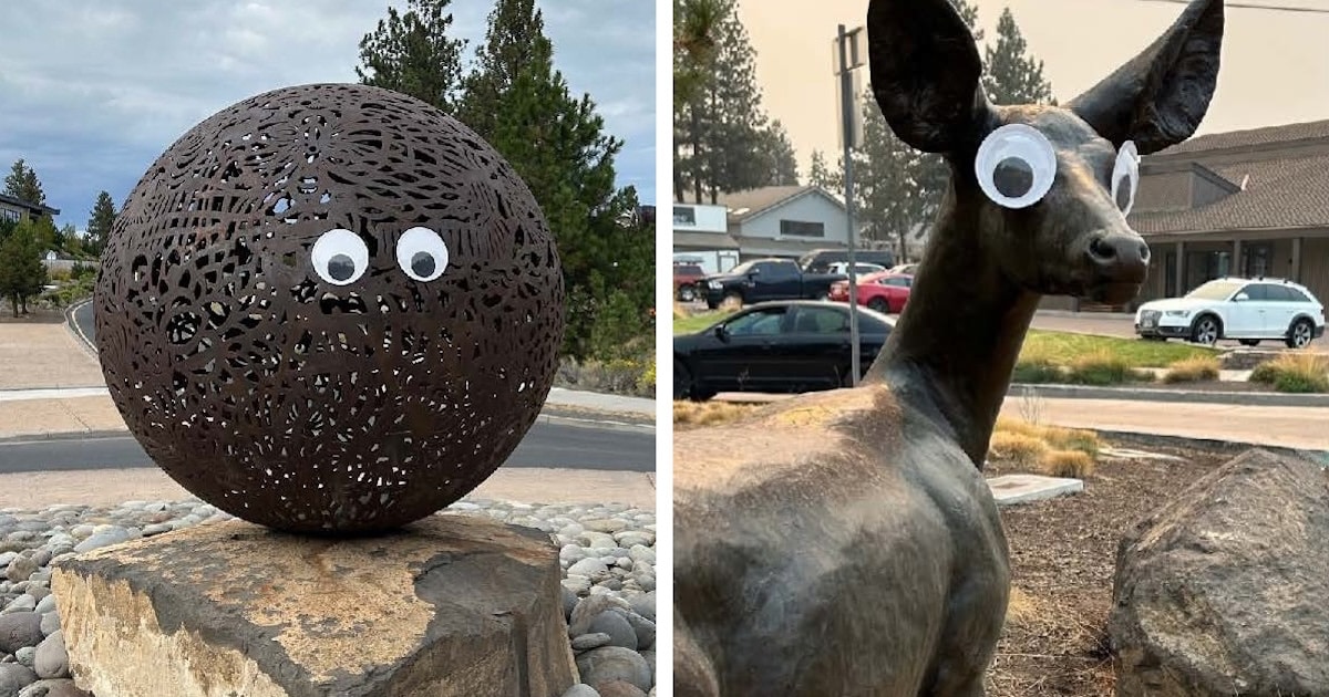 Googly Eyes Pop up on Public Art in Oregon, Delighting the Public and Upsetting Authorities